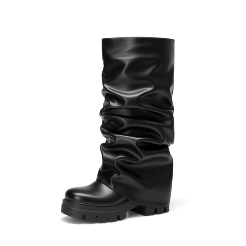 Women slouchy foldover boots - women's,