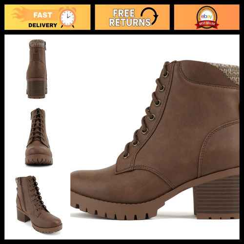 Chunky heel combat ankle - chunky,
